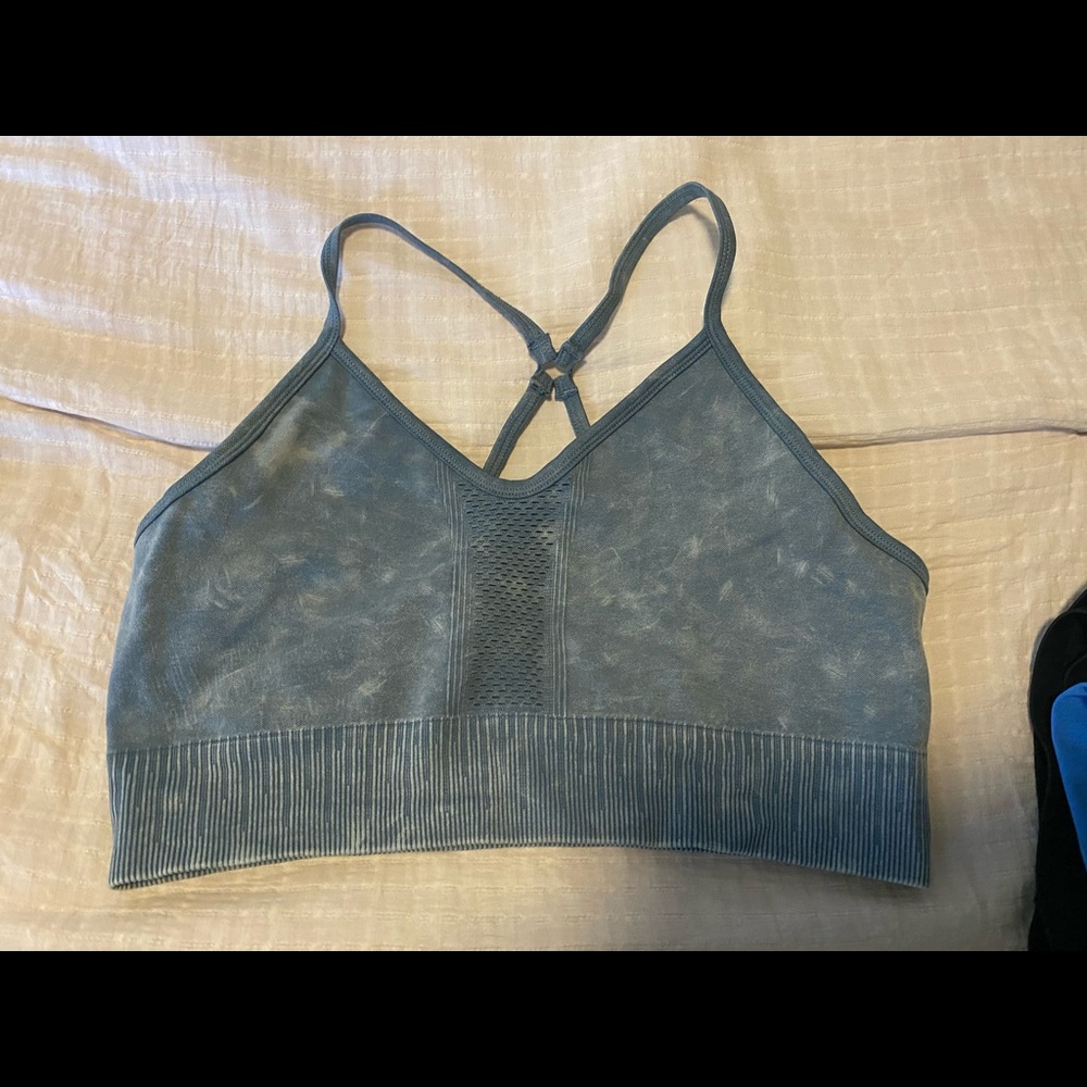 Acid Wash Sports Crop